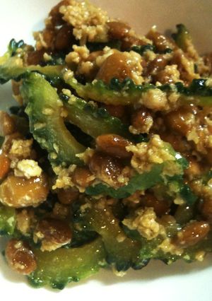 栄養満点っ簡単っゴーヤ納豆鶏そぼろ和え-レシピのメイン写真