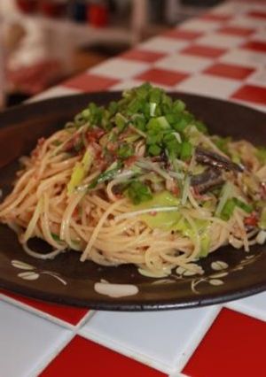 オイルサーディン＆梅deパスタ-レシピのメイン写真