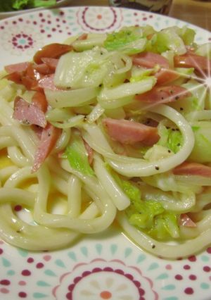 カルボナーラ風うどん-レシピのメイン写真
