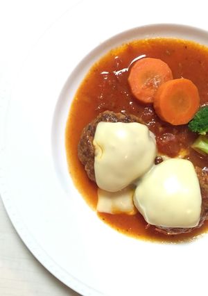♡ ふわっふわ♡ の煮込み豆腐ハンバーグ-レシピのメイン写真