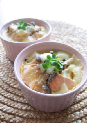 鮭と白菜の和風チーズココット-レシピのメイン写真