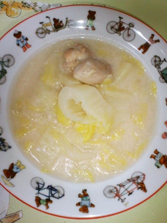 コラーゲンたっぷり白菜と鶏肉の豆乳スープ-レシピのメイン写真