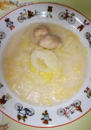 コラーゲンたっぷり白菜と鶏肉の豆乳スープ-レシピのメイン写真
