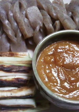焼き葱とねじり蒟蒻の柚子味噌ダレ-レシピのメイン写真