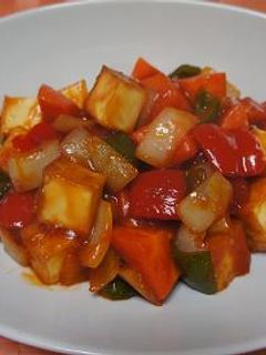 酢豚風・厚揚げと野菜の甘酢炒め-レシピのメイン写真