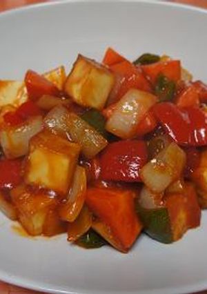 酢豚風・厚揚げと野菜の甘酢炒め-レシピのメイン写真
