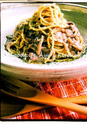 塩辛とチーズのスパゲティ-レシピのメイン写真