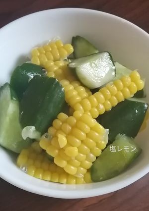 きゅうりとコーンの塩レモン和え-レシピのメイン写真