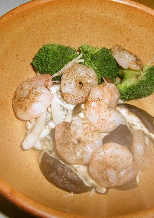 野菜とエビのレンジ蒸し！-レシピのメイン写真
