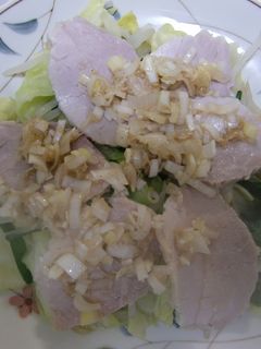 塩豚ネギソース蒸し野菜添え-レシピのメイン写真