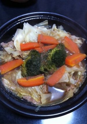 タジン鍋☆キャベツと豚肉の重ね蒸し-レシピのメイン写真