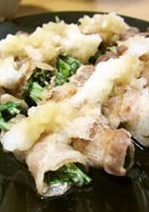 豚バラの水菜巻き～おろしポン酢で～-レシピのメイン写真
