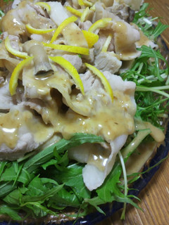 水菜とエリンギで豚しゃぶサラダ-レシピのメイン写真