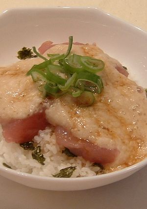 鮪の山かけ（青しそドレ風）-レシピのメイン写真