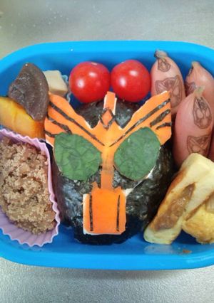 仮面ライダーオーズのキャラ弁-レシピのメイン写真