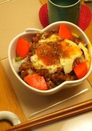 ﾀﾞｲｴｯﾄ◎お豆たっぷり納豆サラダ-レシピのメイン写真