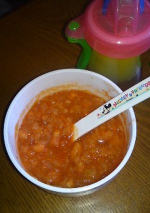 離乳食トマトスープのパン粥 中期-レシピのメイン写真