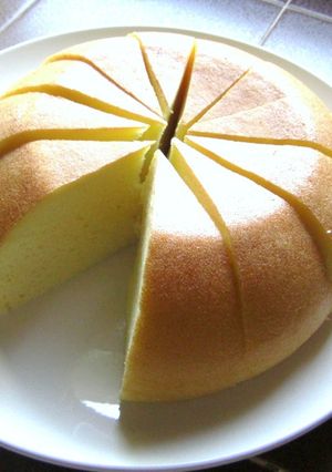 ☆炊飯器でふわふわ♪シフォンケーキ☆-レシピのメイン写真