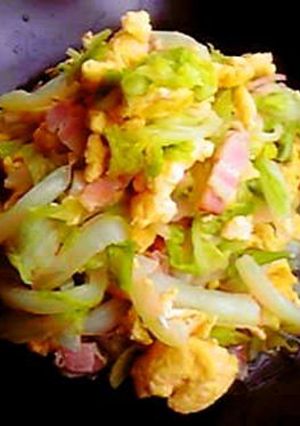 【いり卵と白菜ベーコンの炒め煮】-レシピのメイン写真