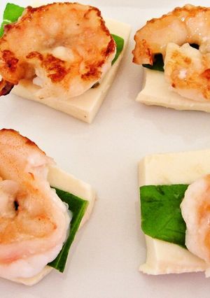 ホワンミー塩豆腐の焼きえびのせ-レシピのメイン写真