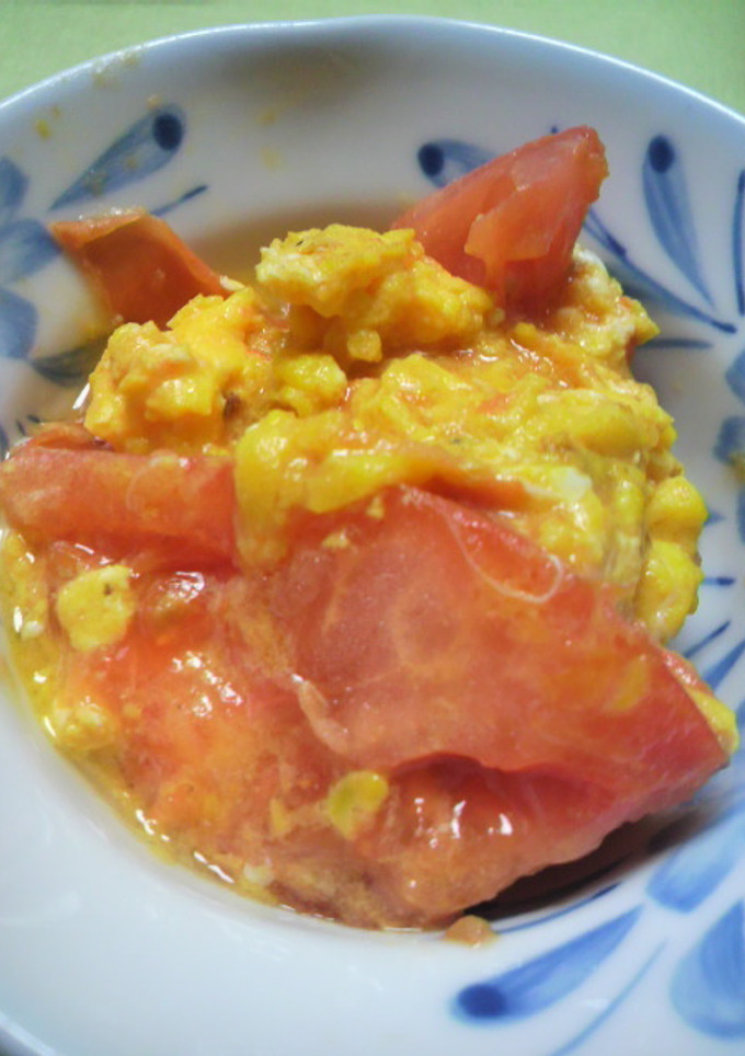 簡単！和食・洋食の副菜☆トマトの卵炒め　-レシピのメイン写真