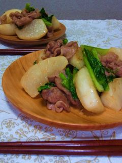かぶと豚肉の炒め物-レシピのメイン写真