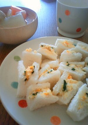 離乳食後期☆手づかみ☆たまごサンド♪-レシピのメイン写真