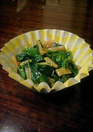 お弁当に♪冷凍ほうれん草となめ茸和え-レシピのメイン写真