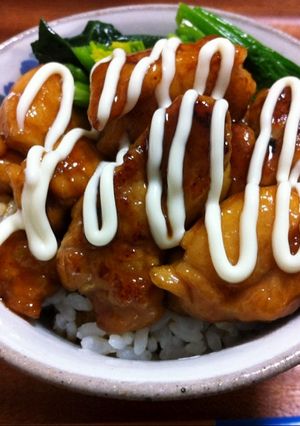 夜食に!一人分の照り焼き丼-レシピのメイン写真