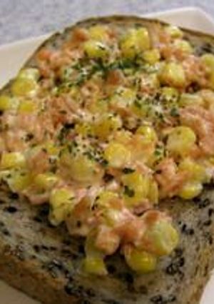忙しい朝に☆鮭＆コーンマヨトースト-レシピのメイン写真