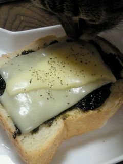 岩海苔の佃煮チーズトースト-レシピのメイン写真