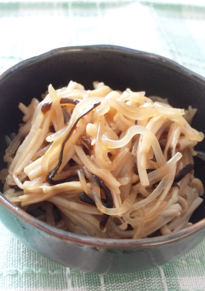 えのきと白滝の塩昆布炒め★-レシピのメイン写真