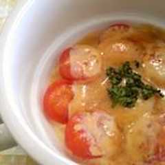 รูปของ ミニトマトの❀みそマヨ焼き❀