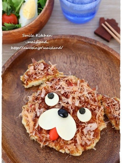 お好み焼きdeふわふわワンちゃん♪-レシピのメイン写真