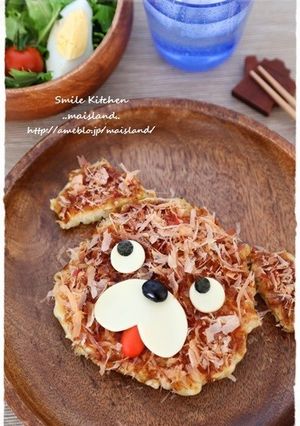 お好み焼きdeふわふわワンちゃん♪-レシピのメイン写真