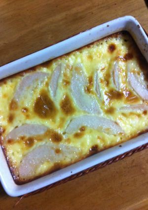 とっても簡単！美味！洋ナシの焼きプリン-レシピのメイン写真