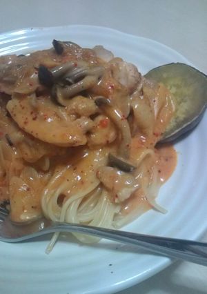 キムチ豆乳スパゲティ-レシピのメイン写真