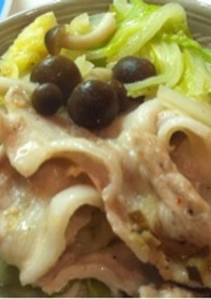 楽ウマ★白菜と豚肉の蒸し鍋-レシピのメイン写真