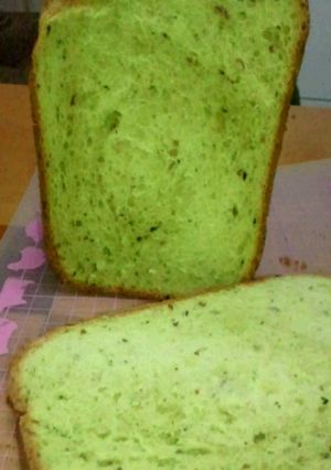 HBで☆甘納豆と粉茶の和風ミルク食パン☆-レシピのメイン写真