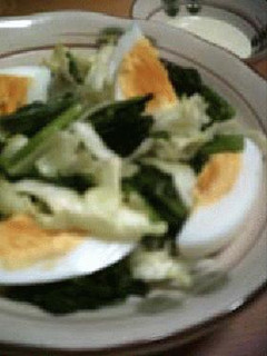 茹で卵+春菊のサラダ・中華taste-レシピのメイン写真
