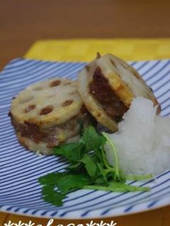 @レンコンのはさみ揚げ@-レシピのメイン写真