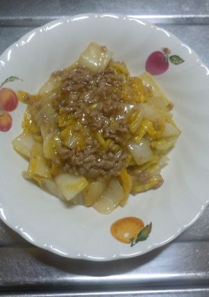 白菜とミンチの甘酢あんかけ 青じそ風味-レシピのメイン写真