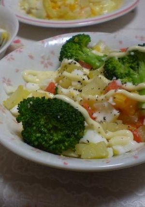 可愛い♡ブロッコリーのころころ野菜サラダ-レシピのメイン写真