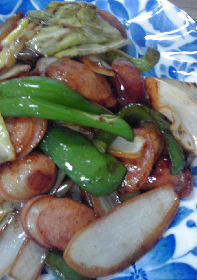 野菜とウィンナーのオイスターソース炒め-レシピのメイン写真