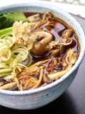 温まる！熱々あんかけきのこ蕎麦