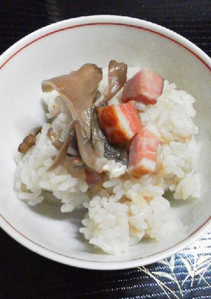 舞茸とベーコンの炊き込みご飯♪-レシピのメイン写真