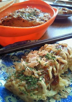 シリコンスチーマーでお好み焼き-レシピのメイン写真