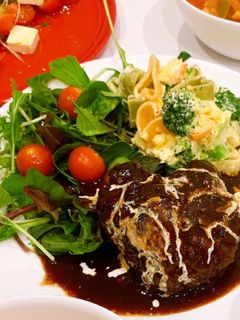 ふんわりヘルシー♡鶏肉おからハンバーグ-レシピのメイン写真