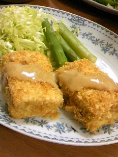 大満足☆高野豆腐の挽き肉サンドフライ♪-レシピのメイン写真