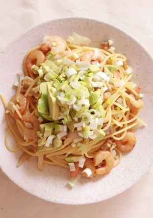 海老とベーコンとアボカドのパスタ。-レシピのメイン写真